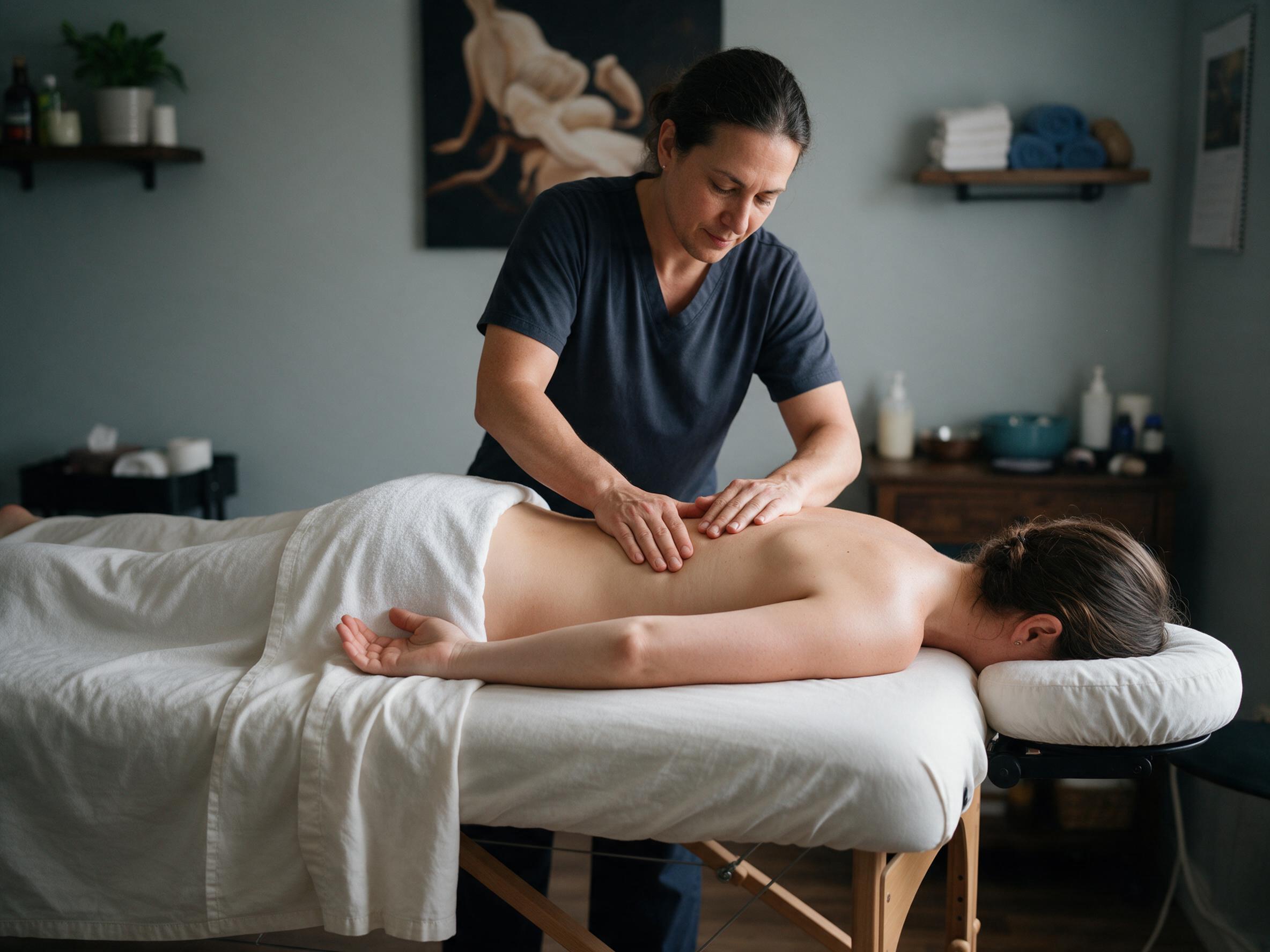 Swedish massage session